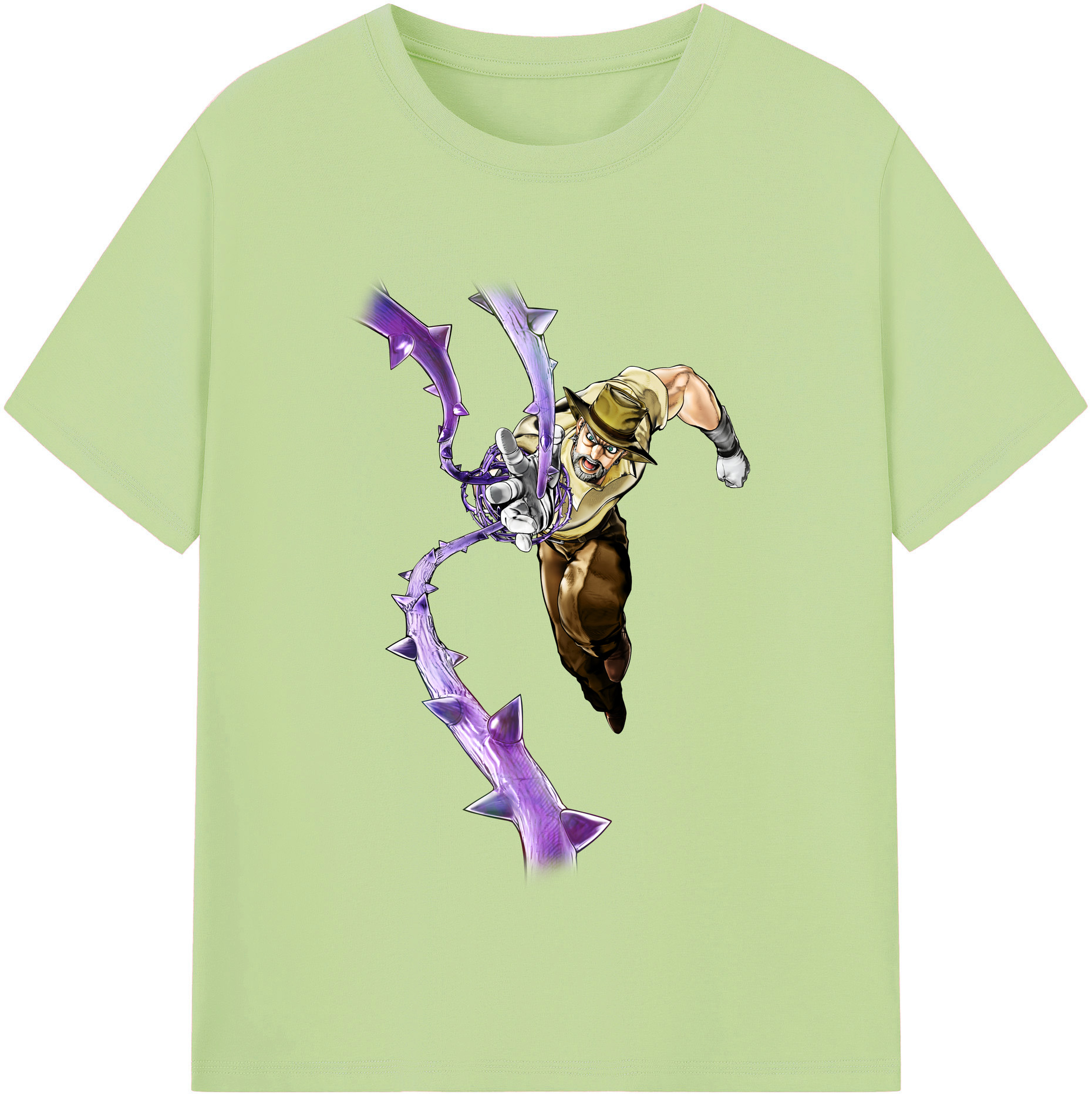 （画像用） ジョジョの奇妙な冒険 ジョセフ?ジョースター JoJo's Bizarre Adventure Joseph Joestar 綿100％半袖Tシャツ（フロントプリント）
